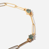 Teal Sapphire Iris Bracelet
