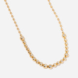 Bubble Diamond Segment Ball Chain Necklace