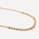 Bubble Diamond Segment Ball Chain Necklace