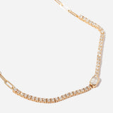 Emerald-Cut Diamond Petite Paperclip Chain Necklace