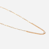 Emerald-Cut Diamond Petite Paperclip Chain Necklace