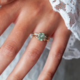 1.60 ct Mint Green Radiant Sapphire Jacey Ring