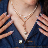 Lab-Grown East-West Emerald-cut Diamond Collet Charm