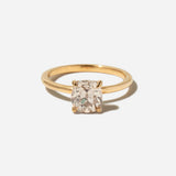 1.52 ct Antique Old Mine Cushion Diamond Coursiere Ring