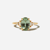 2.23 ct Light Yellow-Green Oval Sapphire Desi Ring