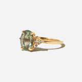 2.23 ct Light Yellow-Green Oval Sapphire Desi Ring