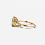 2.23 ct Light Yellow-Green Oval Sapphire Desi Ring
