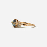 2.06 ct Blue-Yellow Asscher-cut Sapphire Goldie Ring