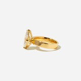 3.01ct Lab Elongated Hex Diamond Temple Ring