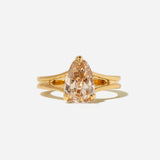 2.04 ct Light Brown Pear Diamond Vow Solitaire