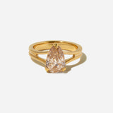 2.04 ct Light Brown Pear Diamond Vow Solitaire
