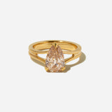 2.04 ct Light Brown Pear Diamond Vow Solitaire