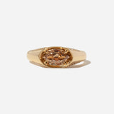 1.07 ct Fancy Brown Moval Diamond Reverence Pavé Signet Ring