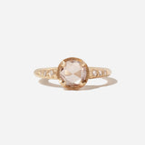 1.49 ct Champagne Rose-cut Diamond Low Tide Prong Solitaire Ring