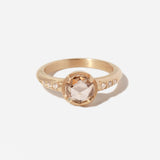 1.49 ct Champagne Rose-cut Diamond Low Tide Prong Solitaire Ring