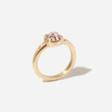 1.49 ct Champagne Rose-cut Diamond Low Tide Prong Solitaire Ring