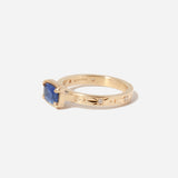 1.10 ct Royal Blue Cushion Sapphire Luna Prong Solitaire Ring
