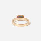 1.10 ct Royal Blue Cushion Sapphire Luna Prong Solitaire Ring