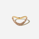 Pavé Mix Champagne Diamond Shadow Band