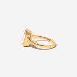 2.56 ct Lab-Grown Emerald-cut Diamond Cobblestone Halo Ring