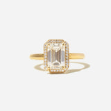 2.08 ct Lab-Grown Emerald-cut Diamond Mirage Halo Ring