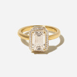 2.08 ct Lab-Grown Emerald-cut Diamond Mirage Halo Ring