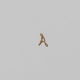 Mini Solid Gold Letter Charm