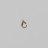 Mini Solid Gold Letter Charm