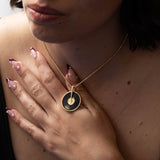 Onyx Ziggy Record Pendant