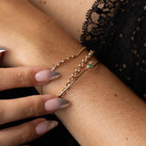 Large Rolo Chain Bracelet with Pavé Lobster Clasp