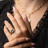 2.70 ct Blue Parti-colored Sapphire Cosmic Solitaire