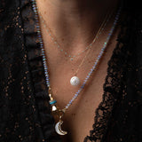 One-of-a-Kind Blue Opal Rondelle Necklace