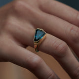 One-of-a-Kind Nebula Teal Spinel & Diamond Statement Ring