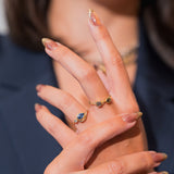 1.15 ct Blue Pear Sapphire Masumi Ring