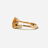 Old Mine Cut Citrine Serra Ring