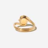 Old Mine Cut Citrine Serra Ring