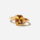 Old Mine Cut Citrine Serra Ring
