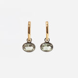 Orbit Hoops with Green Amethyst & Black Rhodium