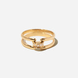 Pavé Diamond Open Single Panther Link Ring