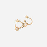 Pearl Droplet Hoop Earrings