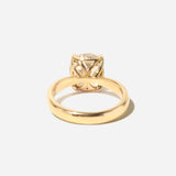 3.37 ct Old Mine Cushion Diamond Petal Ring