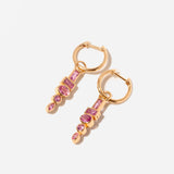 Pink Sapphire Totem Huggies