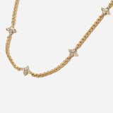 Quad Diamond Station Necklace