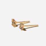 Sapphire, Tourmaline, & Diamond Covey Stud