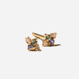 Sapphire, Tourmaline, & Diamond Covey Stud