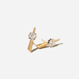 Two-Tone Sophisticate Knife Edge Bar Studs
