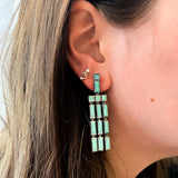 Chrysoprase Paintbrush Fringe Earrings