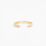 Diamond Baguette Half Round Cuff Ring