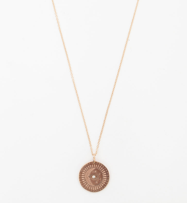 Small Celestial Protection Medallion Necklace – No.3