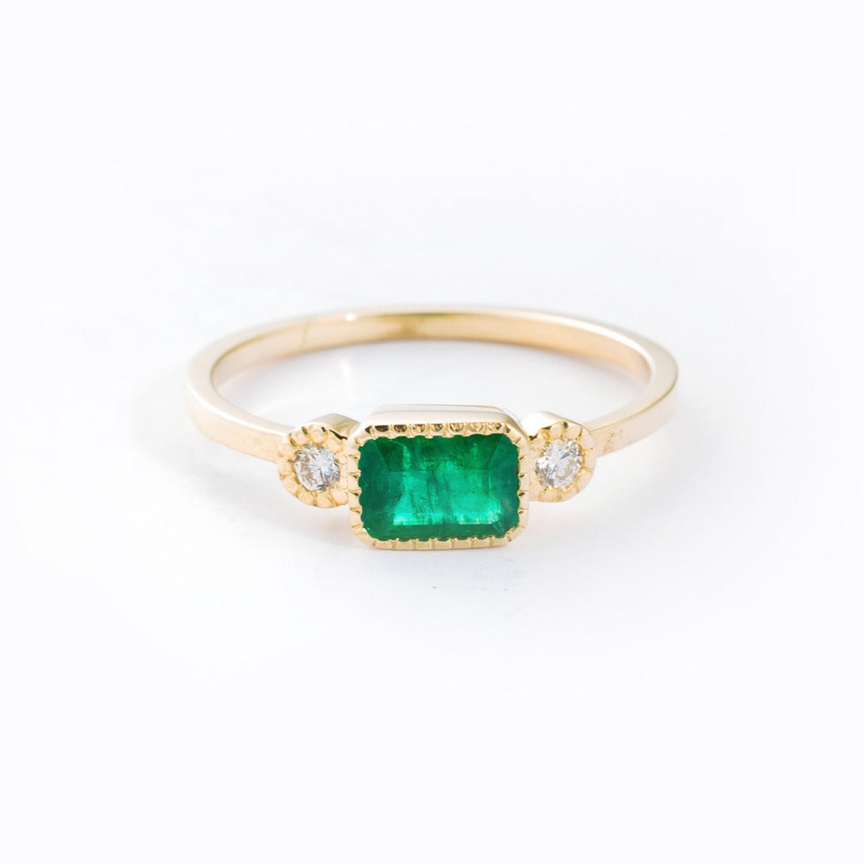 Emerald Lexie Ring: Front